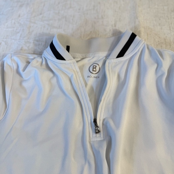 Bogner Cady Golf Tennis Pleated Back Shirt White Women's Size M - Picture 9 of 10